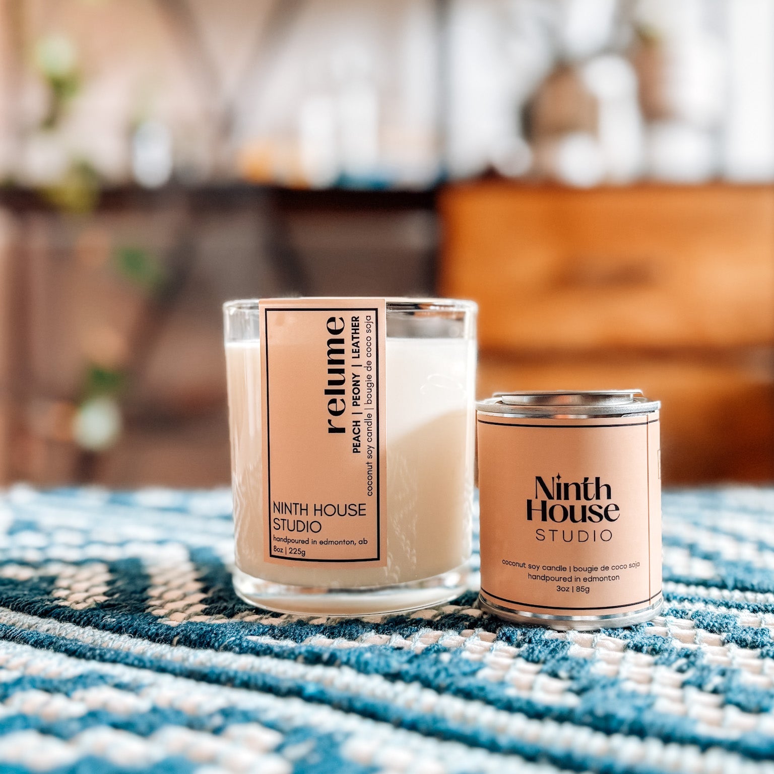 Relume Candle | Peach • Peony • Leather – ninth house studio