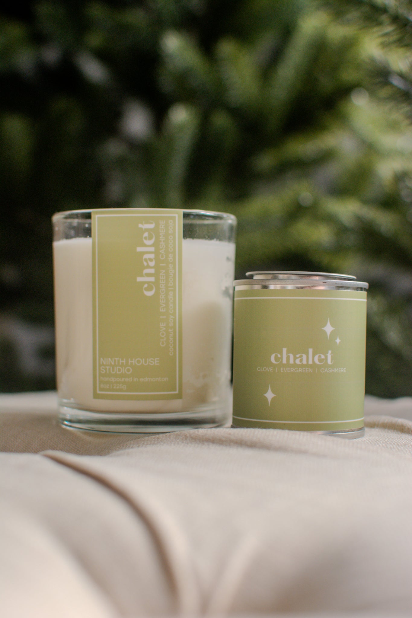 Chalet Candle | Clove • Evergreen • Cashmere