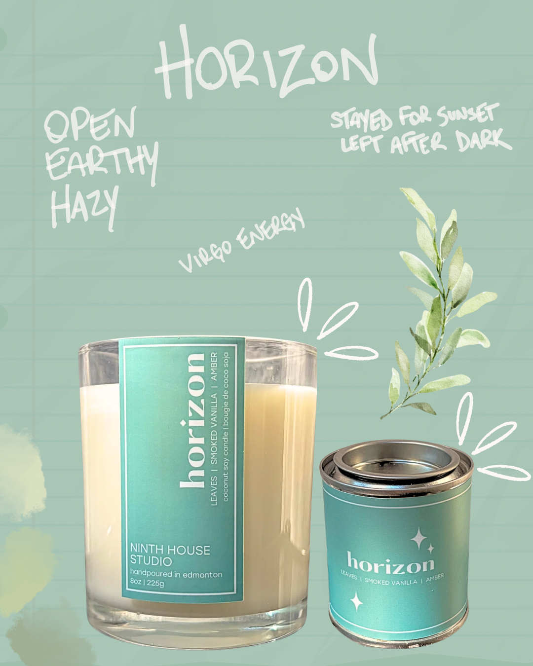 Horizon Candle | Leaves • Smoked Vanilla • Amber